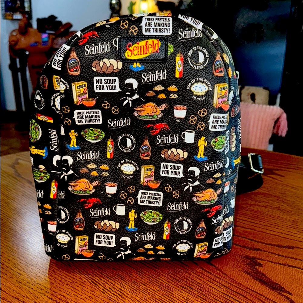 Seinfeld Themed Black Backpack